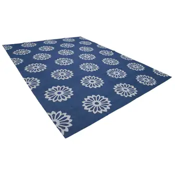 277x364 Cm Blue Handmade Dhurrie Rug-9x12 Ft 
277x364 Cm Blue Handmade Dhurrie Rug-9x12 Ft
