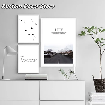 Scandinavian Landscape Canvas Wall Art Motivation Poster Print Road Life Quote Minimalist Painting Nordic Decoration Picture
Scandinavian Landscape Canvas Wall Art Motivation Poster Print Road Life Quote Minimalist Painting Nordic Decoration Picture