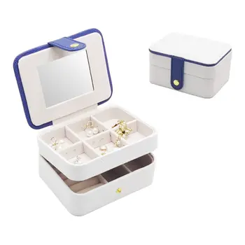 Simple Portable Double Layer Jewelry Box Earrings Ring Bracelet Storage Place Multipurpose Rectangle Finishing Boxes Cosmetic
Simple Portable Double Layer Jewelry Box Earrings Ring Bracelet Storage Place Multipurpose Rectangle Finishing Boxes Cosmetic