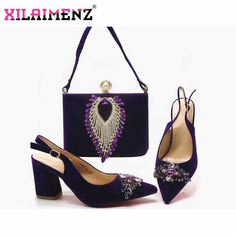 2019 Italian Autumn New Arrivals Shoes With Matching Bags Set Italian Women's Party Shoes and Bag Sets with Shinning Crystal
2019 Italian Autumn New Arrivals Shoes With Matching Bags Set Italian Women's Party Shoes and Bag Sets with Shinning Crystal