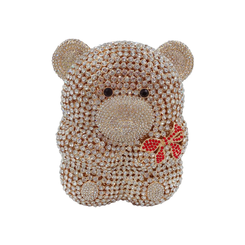 Cartoon Teddy Bear shui zuan bao with Holes Metal Crystal Evening Bag Handmade xiang zuan bao AliExpress Lady Bag
Cartoon Teddy Bear shui zuan bao with Holes Metal Crystal Evening Bag Handmade xiang zuan bao AliExpress Lady Bag