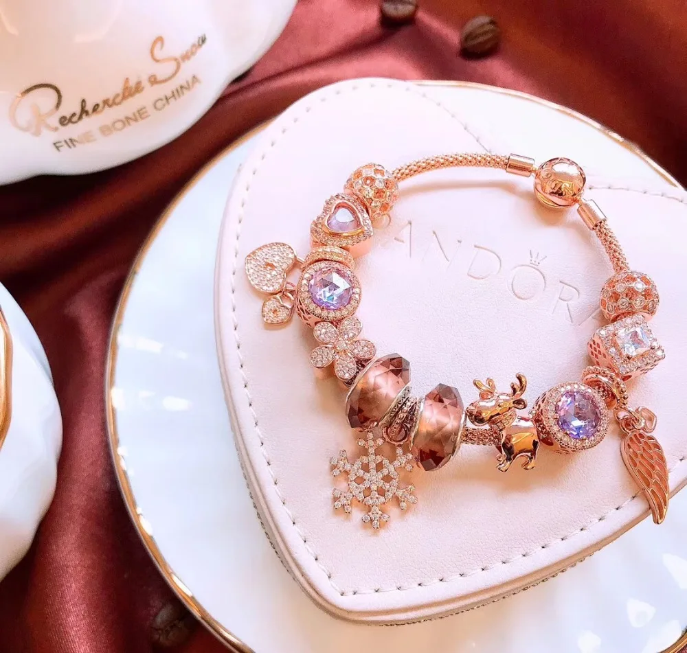 Keris Store High Quality 1:1 100% 925 Sterling Silver Rose Gold Snowflake Angel Wing Bracelet Free Shipping
Keris Store High Quality 1:1 100% 925 Sterling Silver Rose Gold Snowflake Angel Wing Bracelet Free Shipping