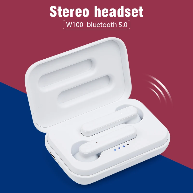 W100 Wireless Bluetooth Earphone v5.0 with 3d Stereo Microphone For Android all Phones Mini Bluetooth Earbuds Headset Sport
W100 Wireless Bluetooth Earphone v5.0 with 3d Stereo Microphone For Android all Phones Mini Bluetooth Earbuds Headset Sport