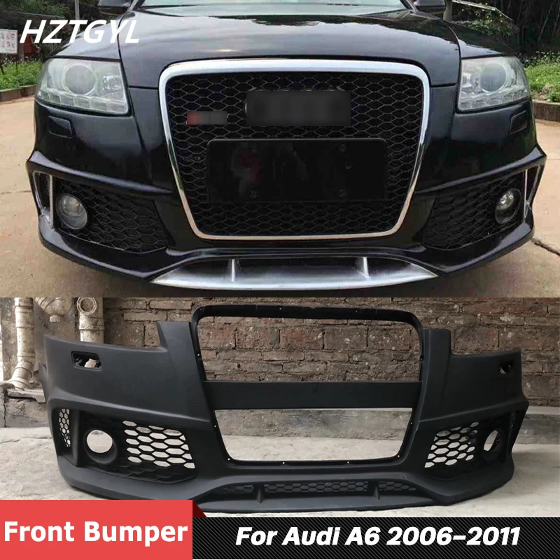 PU Material Unpainted Car Body Kit Front Bumper With Foglights For Audi A6 Facelift RS Style 2006-2011
PU Material Unpainted Car Body Kit Front Bumper With Foglights For Audi A6 Facelift RS Style 2006-2011