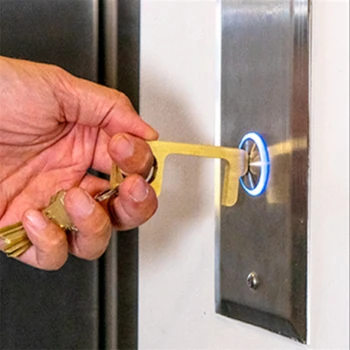 3pcs Portable Press Elevator Tool Hygiene Hand Antimicrobial Brass EDC Door Opener Door Handle Key
3pcs Portable Press Elevator Tool Hygiene Hand Antimicrobial Brass EDC Door Opener Door Handle Key