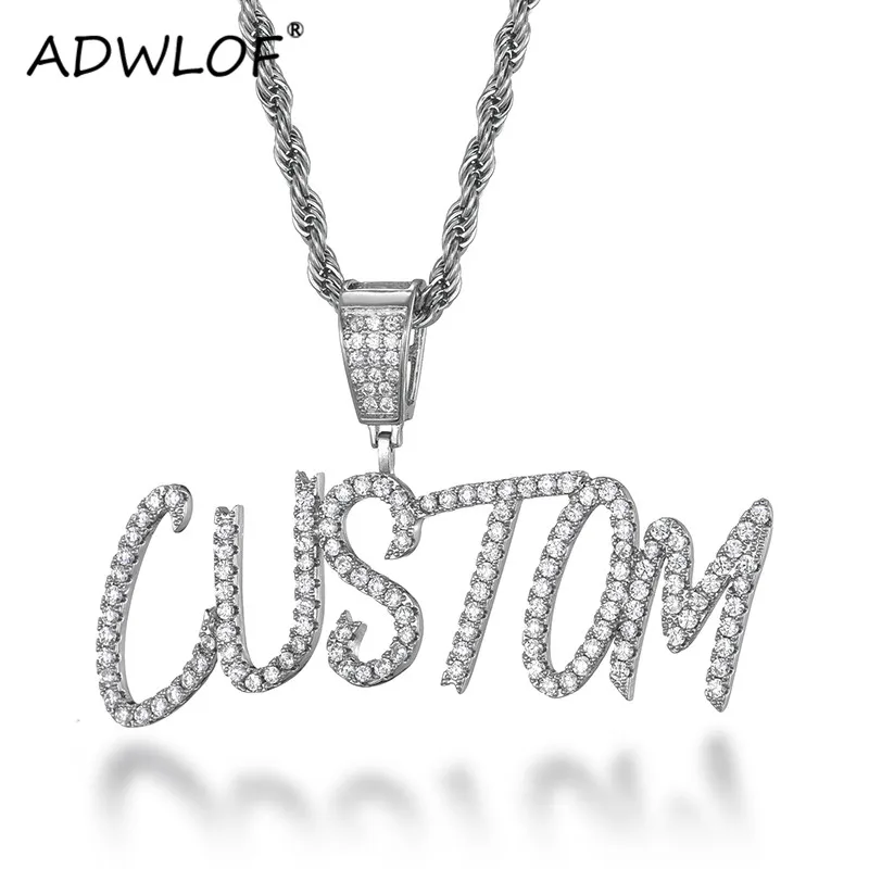 Custom Name Cursive Writing Letters Pendant&Necklace Words Name Full Iced Cubic Zirconia Gold Silver Color Charm Hip Hop Jewelry
Custom Name Cursive Writing Letters Pendant&Necklace Words Name Full Iced Cubic Zirconia Gold Silver Color Charm Hip Hop Jewelry