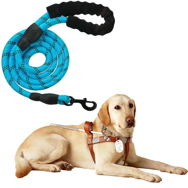 

Reflective Large Dog Leash Nylon Rope Pet Running Tracking Leashes Long Lead Dog Mountain Climbing Rope For Medium Big Dog
