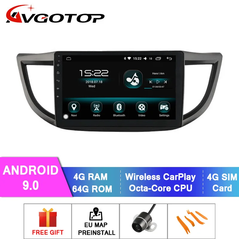 AVGOTOP Octa-Core Android 9.0 Car Audio System Multimedi FOR HONDA 2015 CRV(High) Built In 64GB Flash 4GBsh 4GB RAM Mirror Link
AVGOTOP Octa-Core Android 9.0 Car Audio System Multimedi FOR HONDA 2015 CRV(High) Built In 64GB Flash 4GBsh 4GB RAM Mirror Link