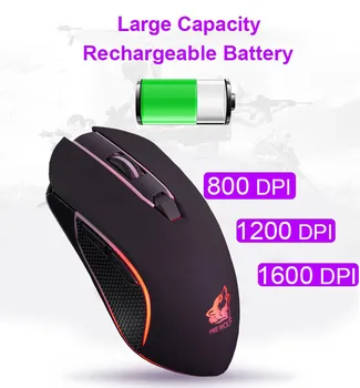 Rechargeable USB Wireless Mouse 2400DPI LED Backlit USB 2.0 Receiver Optical Ergonomic Gaming Mouse 2.4GHz Ergonomic Mice For PC
Rechargeable USB Wireless Mouse 2400DPI LED Backlit USB 2.0 Receiver Optical Ergonomic Gaming Mouse 2.4GHz Ergonomic Mice For PC