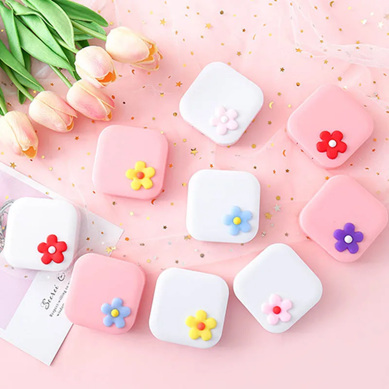 Candy Color Cute Square Flower Glasses Case Box Portable Colored Eye Lens Container Eyeglass Storage Colored Eye Contacts Holder
Candy Color Cute Square Flower Glasses Case Box Portable Colored Eye Lens Container Eyeglass Storage Colored Eye Contacts Holder