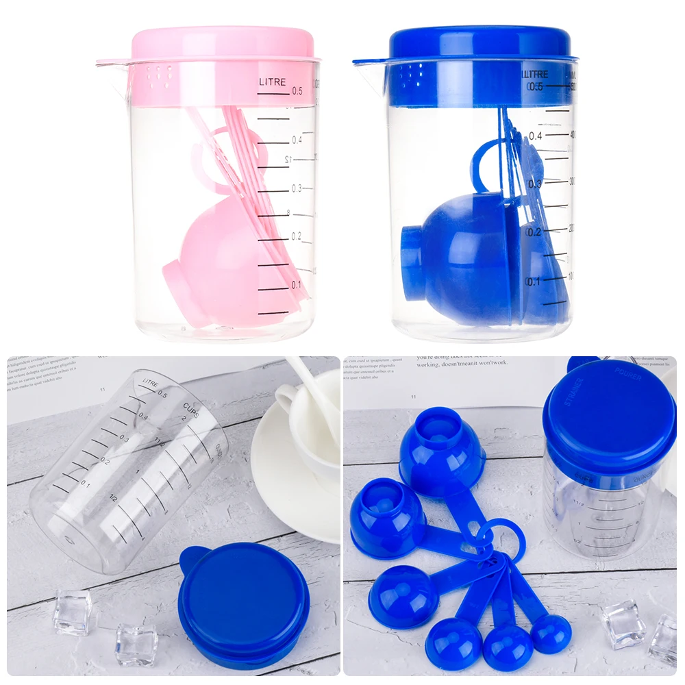 1set / Plastic Measuring Cup Measuring Spoon Combination Set Of 500ml Pink/Blue Plastic Cups Kitchen Supplies Measuring Cup
1set / Plastic Measuring Cup Measuring Spoon Combination Set Of 500ml Pink/Blue Plastic Cups Kitchen Supplies Measuring Cup
