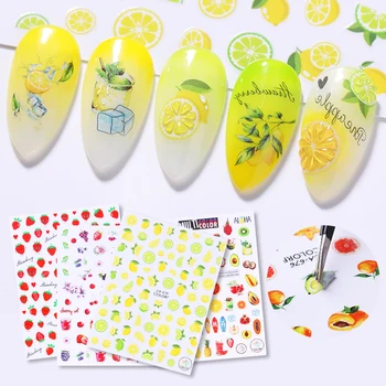 1 PCS 3D Nail Sticker Juice Lemon Nail Stickers Summer Colorful Fruit Patterns Designs Decoartions
1 PCS 3D Nail Sticker Juice Lemon Nail Stickers Summer Colorful Fruit Patterns Designs Decoartions