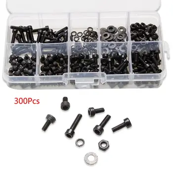 300Pcs/Box Black M3 Allen Bolts Hex Socket Round Cap Head Screws and Nuts Kit 35ED
300Pcs/Box Black M3 Allen Bolts Hex Socket Round Cap Head Screws and Nuts Kit 35ED