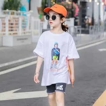New Summer Kids Short Sleeve Cotton T-shirt for Girls Hip Hop Loose Style Tee Tops For Girls Fashion Tshirt For Teenagers 4-14T
New Summer Kids Short Sleeve Cotton T-shirt for Girls Hip Hop Loose Style Tee Tops For Girls Fashion Tshirt For Teenagers 4-14T