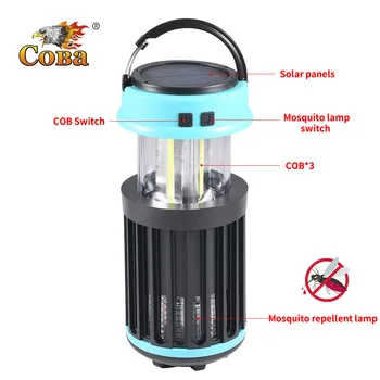 Led uv Mosquito repellent lamp portable tent light cob handle solar 4 modes torch usb rechargeable built-in battery adjustable
Led uv Mosquito repellent lamp portable tent light cob handle solar 4 modes torch usb rechargeable built-in battery adjustable