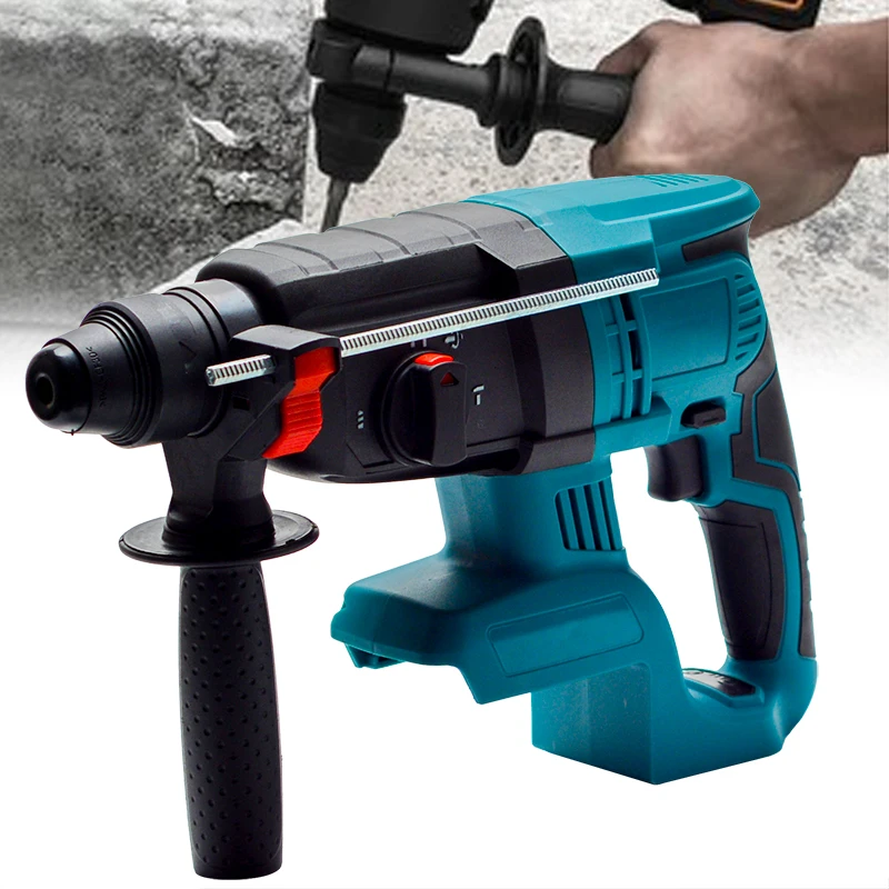 Фото 10000BPM Electric Hammer Impact Drill Rechargeable Brushless Cordless Rotary Function For 18V Makita Battery  | Electric Hammers (1005001708098771)