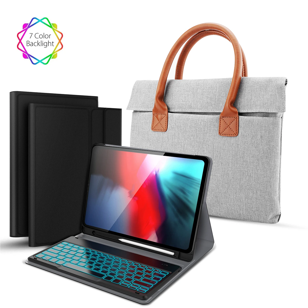 7 Colors Backlit US Keyboard Case For Apple IPad Pro 12.9 Inch 2018 Tablet Leather Case With 13 Inch Universal Tablet Laptop Bag
7 Colors Backlit US Keyboard Case For Apple IPad Pro 12.9 Inch 2018 Tablet Leather Case With 13 Inch Universal Tablet Laptop Bag