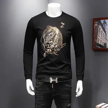 men s crewneck sweatshirt fleece long sleeve 2019 autumn winter plus large size black embroidery golden fish flower free ship
men s crewneck sweatshirt fleece long sleeve 2019 autumn winter plus large size black embroidery golden fish flower free ship