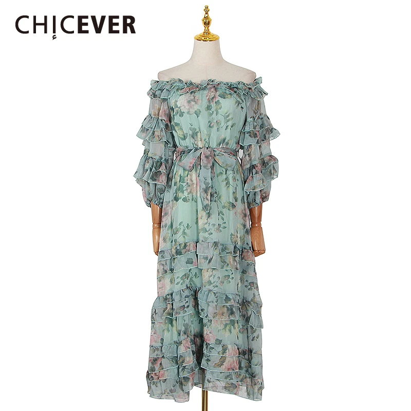 CHICEVER Print Dress Women Slash Neck Lantern Sleeve Patchwork Ruffle Oversize Loose Midi Dresses Female Fashion Clothes 2020
CHICEVER Print Dress Women Slash Neck Lantern Sleeve Patchwork Ruffle Oversize Loose Midi Dresses Female Fashion Clothes 2020