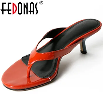 FEDONAS Concise Flip Flops Slippers Women Genuine Leather High Heels Sandals For Walking At Home Summer Casual House Shoes Woman
FEDONAS Concise Flip Flops Slippers Women Genuine Leather High Heels Sandals For Walking At Home Summer Casual House Shoes Woman