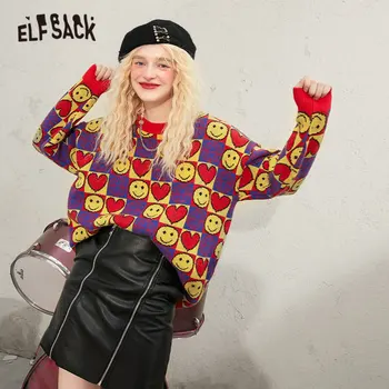 ELFSACK Smile Jacquard Korean Style Women Knitted Pullovers Sweaters,2020 Autumn Full Sleeve,Casual Girly Basic Sweet Daily Top
ELFSACK Smile Jacquard Korean Style Women Knitted Pullovers Sweaters,2020 Autumn Full Sleeve,Casual Girly Basic Sweet Daily Top