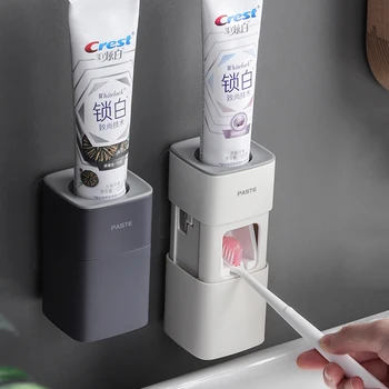 Automatic Toothpaste Dispenser Wall Mount Stand Dust-proof Toothpaste Squeezer Tooth paste Organizer Bathroom Accessories Sets
Automatic Toothpaste Dispenser Wall Mount Stand Dust-proof Toothpaste Squeezer Tooth paste Organizer Bathroom Accessories Sets