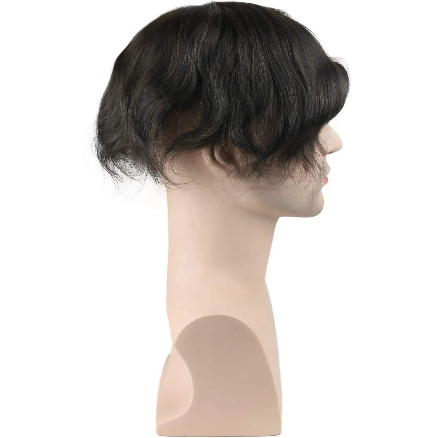 Replacement for Men Thin Skin Toupee Mono Lace Top Men's Hair Pieces Replacement System #3 Dark Brown Color Human Hair Toupee
