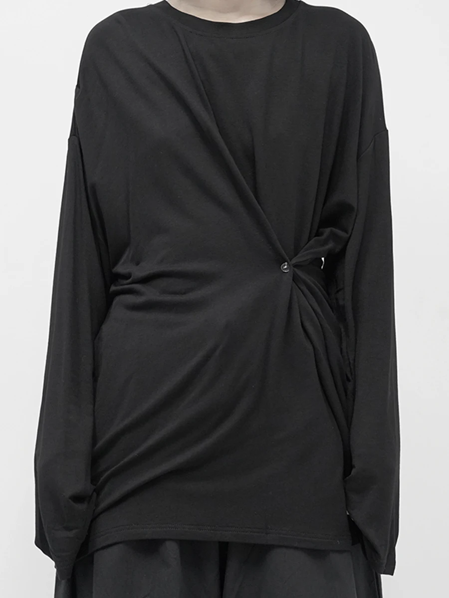 Women's Long Sleeve T-Shirt Spring And Summer New Solid Color Simple Long Sleeve Black T-Shirt Casual Women's Loose Round Neck
Women's Long Sleeve T-Shirt Spring And Summer New Solid Color Simple Long Sleeve Black T-Shirt Casual Women's Loose Round Neck