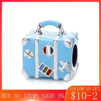 CodeMonkey 925 Sterling Silver Blue Enamel Suitcase Bead fit Women Jewelry Making Original Silver Bracelet DIY Jewelry C1377 
CodeMonkey 925 Sterling Silver Blue Enamel Suitcase Bead fit Women Jewelry Making Original Silver Bracelet DIY Jewelry C1377