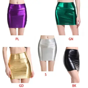 Womens Glitter Liquid Metallic Wetlook Faux Leather Bodycon Pencil Mini Skirt
Womens Glitter Liquid Metallic Wetlook Faux Leather Bodycon Pencil Mini Skirt