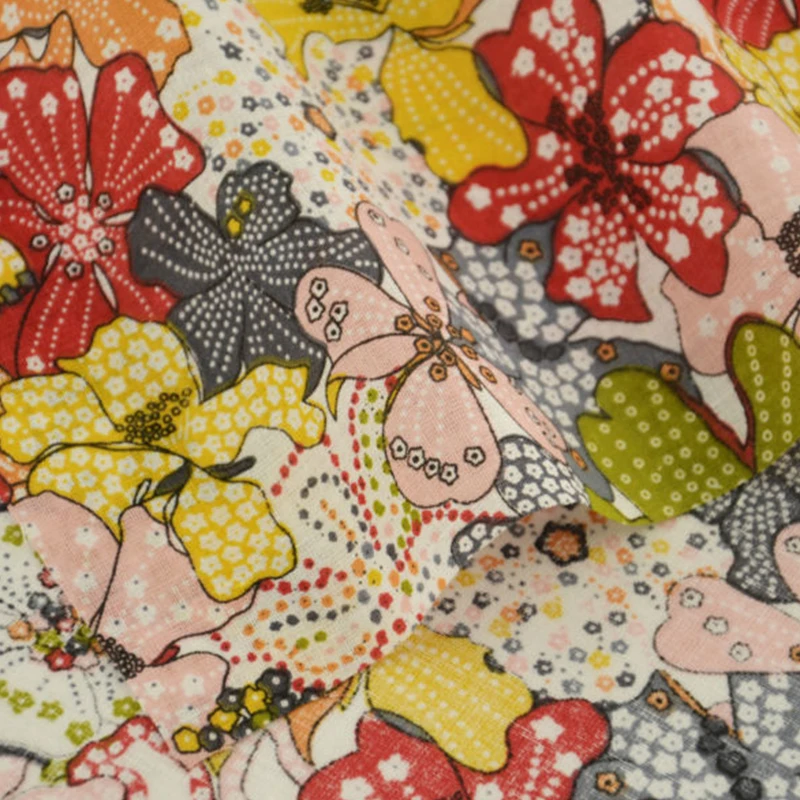 Patchwork Home Textile Art Work Lovely Flowers Designs Cloths for Doll's DIY Decoration 100% Cotton Fabric Clothing Tissu Telas | Дом и
