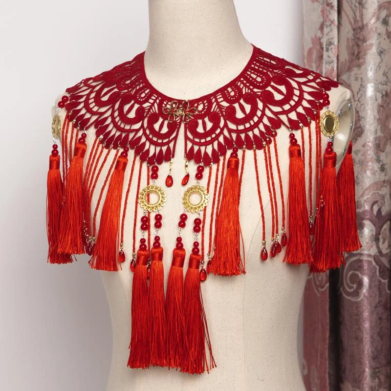Mingli Tengda Red Shoulder Shawl Tassel Bright Fringes Cape Mariage Bride Bolero Women Shrug Cloak Wedding Jacket Bateau Capes
Mingli Tengda Red Shoulder Shawl Tassel Bright Fringes Cape Mariage Bride Bolero Women Shrug Cloak Wedding Jacket Bateau Capes