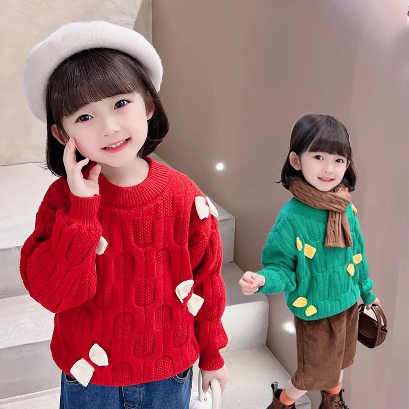 

Свитер для девочек и мальчиков, Детское пальто, верхняя одежда 2022, красивый бархатный плотный теплый зимний и осенний вязаный шерстяной хлопковый Детский свитер для малышей