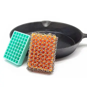 Cast Iron Cleaner Chainmail Scrubber For Skillet Wok Pot Pan Pre-Seasoned Pan Brush Pot Net Metal Cleaning Tools
Cast Iron Cleaner Chainmail Scrubber For Skillet Wok Pot Pan Pre-Seasoned Pan Brush Pot Net Metal Cleaning Tools