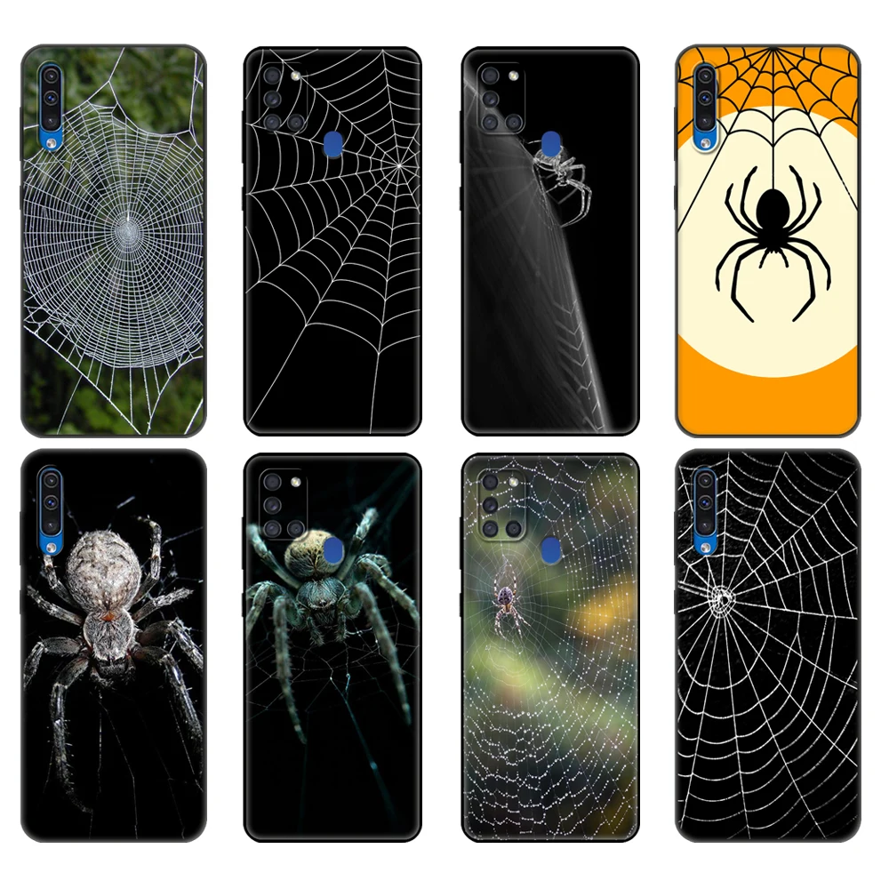 Черный чехол из ТПУ для Samsung Galaxy A50 50S A30S A10 A01 A11 A21S A31 A41 A51 A71 M21 M30S S10 LITE с пауком
