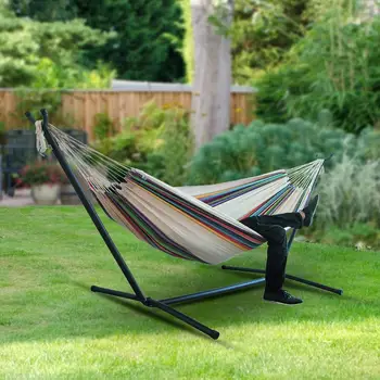 Double Garden Hammock Portable Hammock Sports Home Travel Outdoor Camping Swing Hanging Chair Thick Canvas Stripe Bed Hammock
Double Garden Hammock Portable Hammock Sports Home Travel Outdoor Camping Swing Hanging Chair Thick Canvas Stripe Bed Hammock