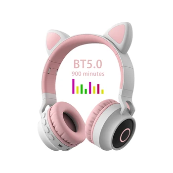 Cat Ear Pink Bluetooth 5.0 Headphone Over-Ear Wired Wireless Headphones Foldable Stereo Headset with Mic Support TF Card
Cat Ear Pink Bluetooth 5.0 Headphone Over-Ear Wired Wireless Headphones Foldable Stereo Headset with Mic Support TF Card