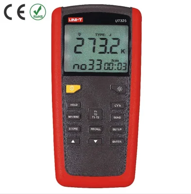 

UNI-T UT325 Contact Type Digital Thermometer precise measurement with thermocouple, single or dual input, record, analyze data