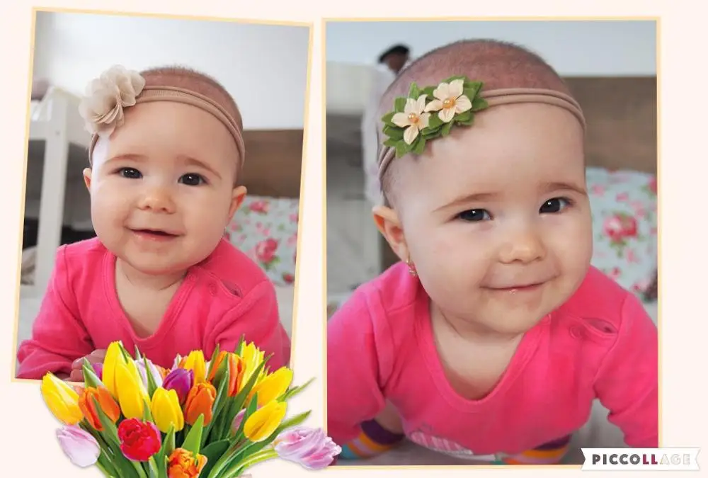 small flower baby nylon headbands newborn girls hair accessories (1)