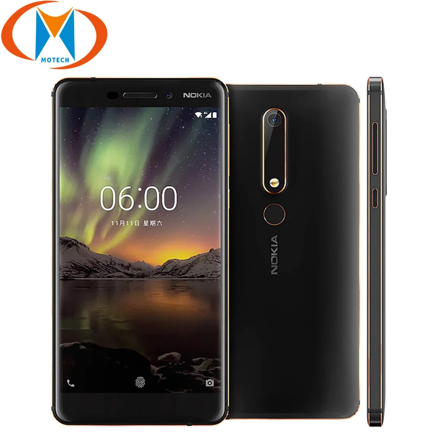 Nokia 6 1 TA 1050 смартфон с 5 дюймовым дисплеем восьмиядерным процессором Snapdragon 630 ОЗУ 3