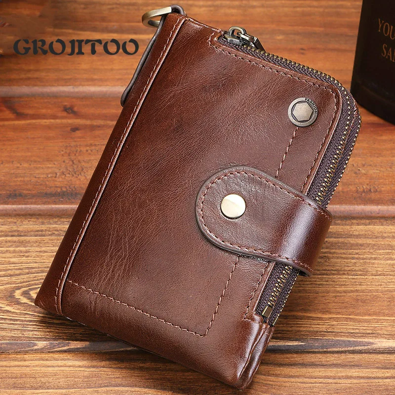 GEOJITOO New Short genuine leather men's wallet first layer cowhide multi-functional buckle zipper bag leisure leather bag
GEOJITOO New Short genuine leather men's wallet first layer cowhide multi-functional buckle zipper bag leisure leather bag