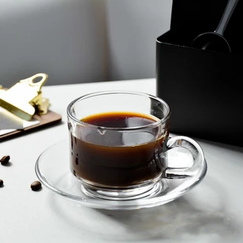 Classic Transparent Glass Coffee Cup Saucers Milk Cups Tasse Afternoon Tea Black Tea Teacup Xicara Copos Espresso Black Coffee
Classic Transparent Glass Coffee Cup Saucers Milk Cups Tasse Afternoon Tea Black Tea Teacup Xicara Copos Espresso Black Coffee