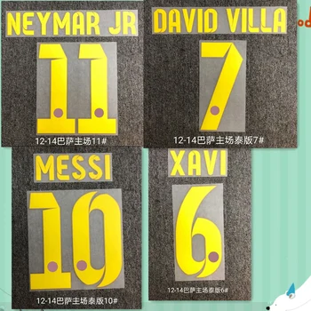 Super A Retro 2012 2013 2014 messi NEYMAR JR xava A.INIESTA Barcelona number font print, Hot stamping patches badges 
Super A Retro 2012 2013 2014 messi NEYMAR JR xava A.INIESTA Barcelona number font print, Hot stamping patches badges