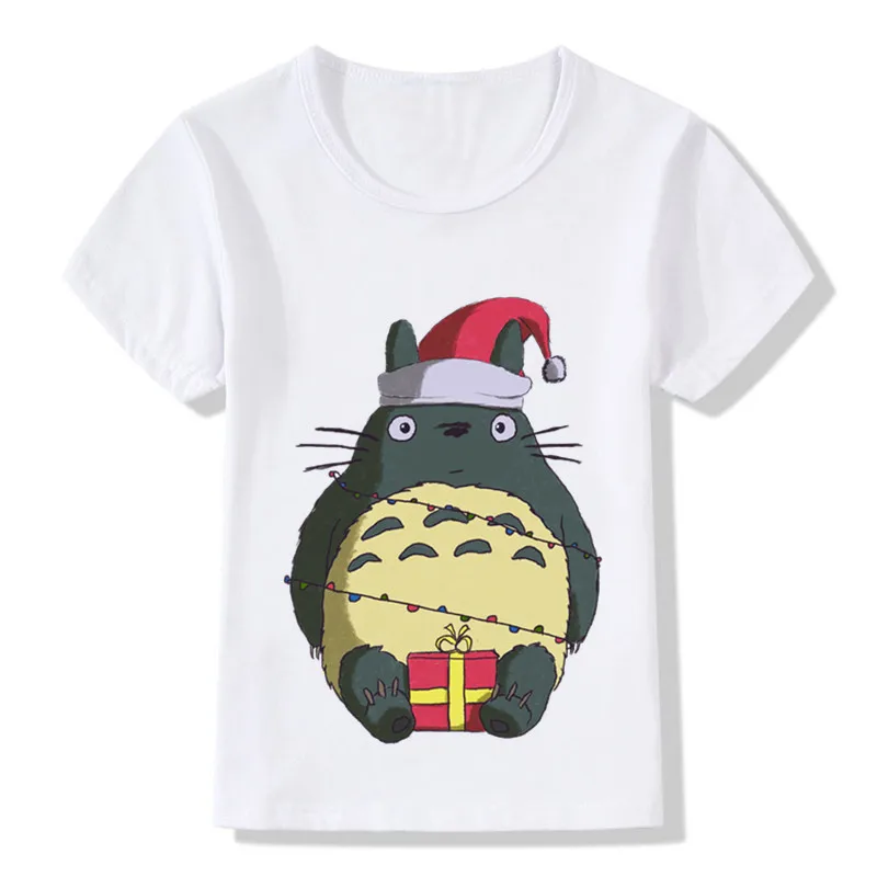 Детский Рождественский подарок смешная дизайнерская футболка Тоторо Детская