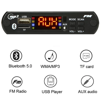Colorful Screen 12V MP3 WMA Wireless Bluetooth 5.0 Decoder Board Audio Module USB FM TF Radio AUX input no Amplifier For Car MP3
Colorful Screen 12V MP3 WMA Wireless Bluetooth 5.0 Decoder Board Audio Module USB FM TF Radio AUX input no Amplifier For Car MP3