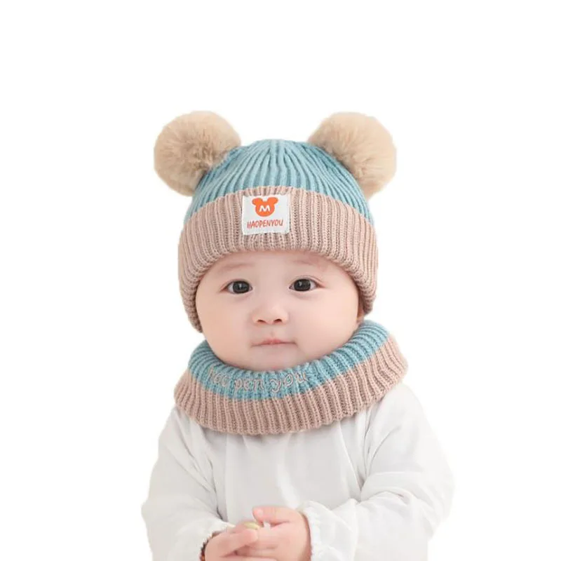 Doitbest 1 to 4 years old baby kids beanie Double fur ball M label Knit hats winter 2 pcs boy girl hat scarf set
Doitbest 1 to 4 years old baby kids beanie Double fur ball M label Knit hats winter 2 pcs boy girl hat scarf set