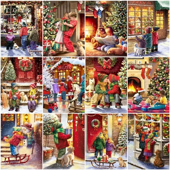 AZQSD DIY Christmas Gift Painting By Numbers Winter Landscape Unframe Coloring By Numbers Christmas Tree Home Decoration
AZQSD DIY Christmas Gift Painting By Numbers Winter Landscape Unframe Coloring By Numbers Christmas Tree Home Decoration