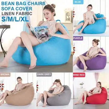 S/M/L/XL Lazy Sofas Cover Chairs without Filler Linen Cloth Lounger Seat Bean Bag Pouf Puff Couch Tatami Living Room Furniture 
S/M/L/XL Lazy Sofas Cover Chairs without Filler Linen Cloth Lounger Seat Bean Bag Pouf Puff Couch Tatami Living Room Furniture