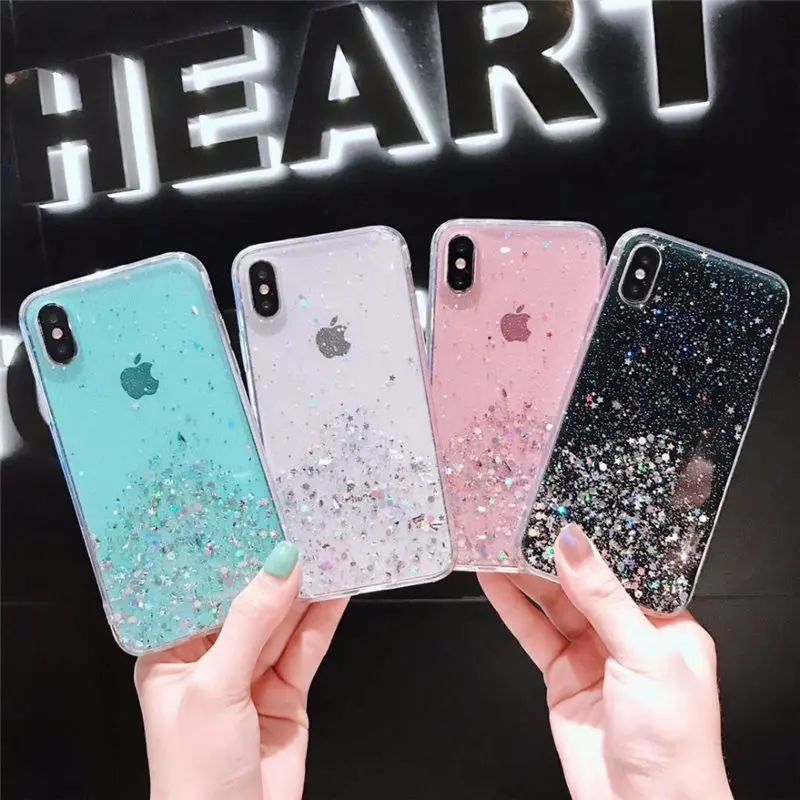 Glitter Bling Sequins Star Gradient color Phone Case For iphone XR X XS Max 7 8 6 6S Plus Soft Cute Shining Powder Cover
Glitter Bling Sequins Star Gradient color Phone Case For iphone XR X XS Max 7 8 6 6S Plus Soft Cute Shining Powder Cover