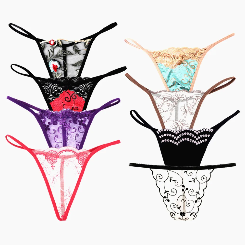 

Sexy Transparent Thong Women See Through Sexy Lace G String Underwear Ultra-thin Gauze Thong Panty Lingerie Knickers